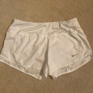 Nike Dri-Fit white women’s running shorts